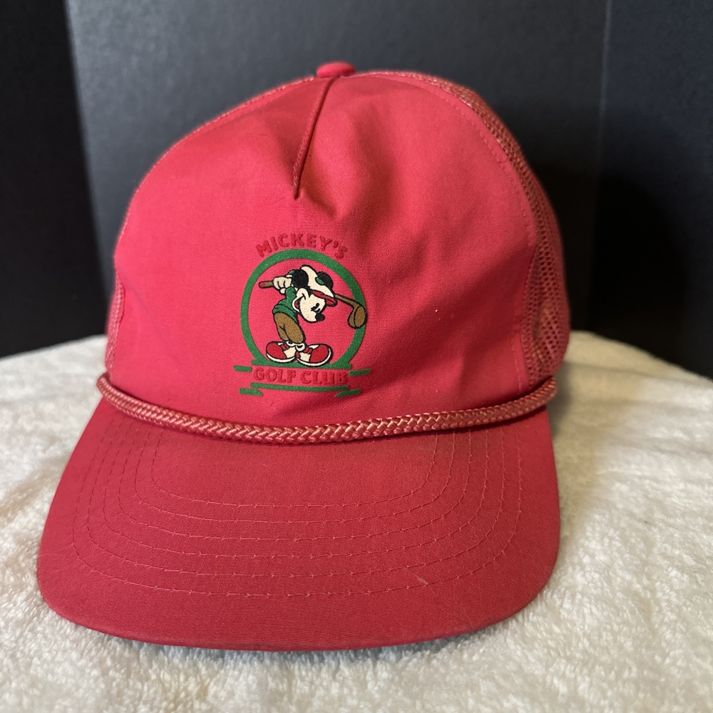 Vintage Aureus Pink Mickeys Golf Club Snap Back - image 1